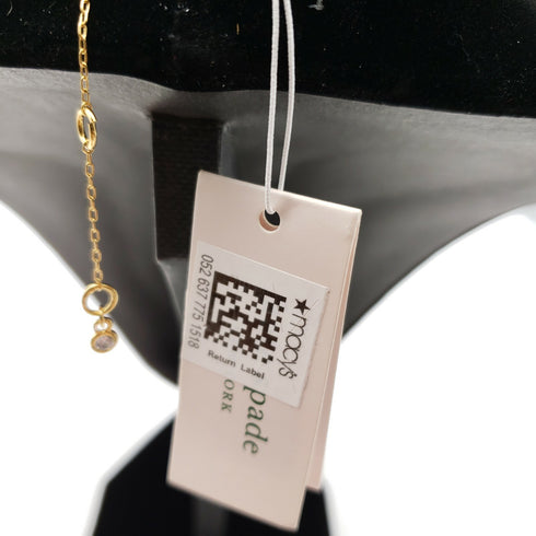 Anne Klein Gold-Tone Link Medium C-Hoop Earrings With Teardrop Accent NWT